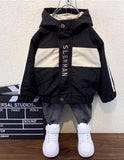 Veste doublée sophistiquée à fermeture éclair pour garçon