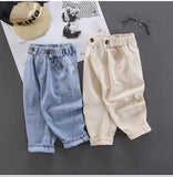 Pantalon en jean et coton à taille variable pour petits garçons