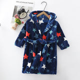 Robe de chambre bleue étoilée garçon