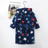 Robe de chambre bleue étoilée garçon
