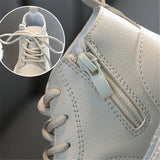 Bottines en cuir à lacets
