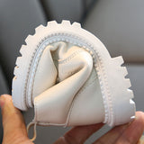 Bottines en cuir à lacets