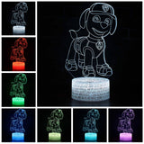 Lampe de chevet LED 3D Pat’ Patrouille