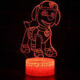Lampe de chevet LED 3D Pat’ Patrouille