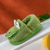 Chaussons fourrés chauds tête de crocodile