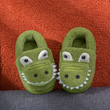 Chaussons fourrés chauds tête de crocodile