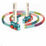Petit train éléctrique pose dominos