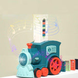 Petit train éléctrique pose dominos