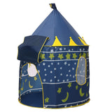 Tipi bleu pour enfant en forme de château