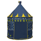 Tipi bleu pour enfant en forme de château