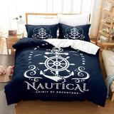Housse de couette enfant motif encre marine