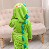 Peignoir à capuche dinosaure pour garçons