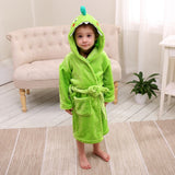 Peignoir à capuche dinosaure pour garçons