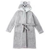 Peignoir à capuche Ours en flanelle pour garçons