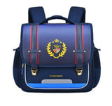 Cartable garçon prestigieux bleu foncé, présenté sur fond blanc