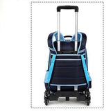 Cartable à roulettes bleu brillant