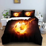 HOUSSE DE COUETTE POUR ENFANT BALLON DE FOOT EN FEU