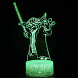 Lampe de chevet 3D maître Yoda