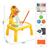 table projection musicale girafe jaune