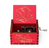 Boite à Musique La Belle et La Bête Rouge