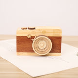 Boite à Musique Appareil Photo en Bois